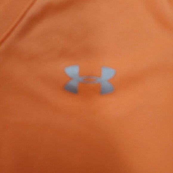 Under Armour Semi-Fitted Heatgear Coral Orange Workout Short Sleeve Shirt M - Picture 3 of 8